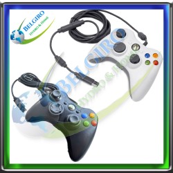 ✅ Xbox 360 Controller Joypad Microsoft per PC USB Bianco / Nero Originale