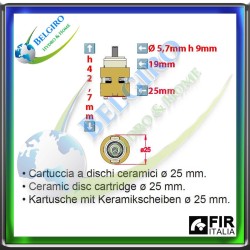 💧 FIR Cartuccia di Ricambio per Miscelatori Ø 25mm 💧 (0590528)