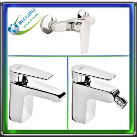 Kit Mamoli Logos Miscelatore Lavabo + Bidet + Doccia Esterno Cromato